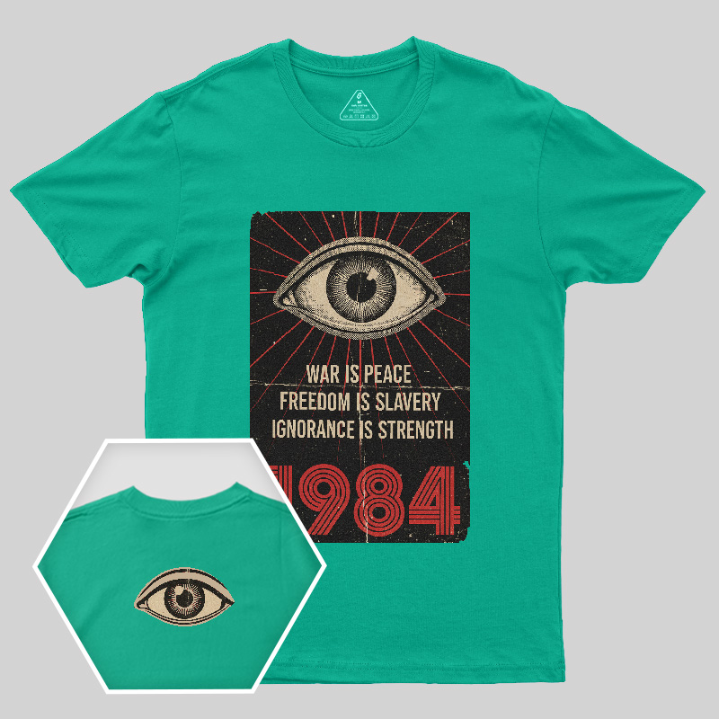 1984 Orwell Front and Back Printed T-Shirt