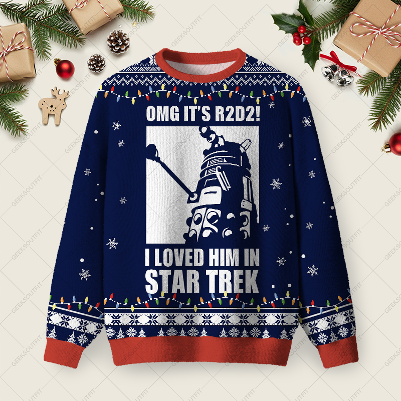 Geeksoutfit Sorry I'm Late I Saw A Reindeer Ugly Christmas Fuzzy Fleece Sweatshirt for Sale