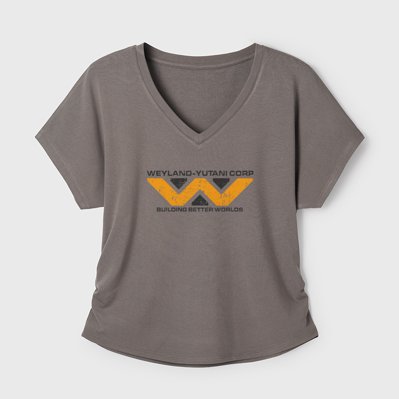 Weyland Yutani Corp Geek Dolman Sleeve V-Neck Shirt