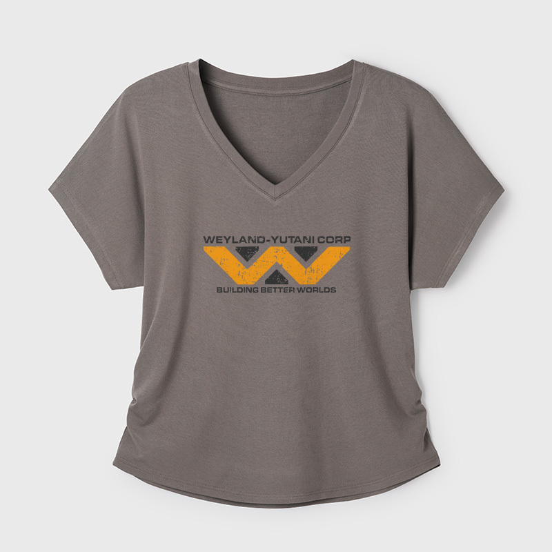 Weyland Yutani Corp Geek Dolman Sleeve V-Neck Shirt