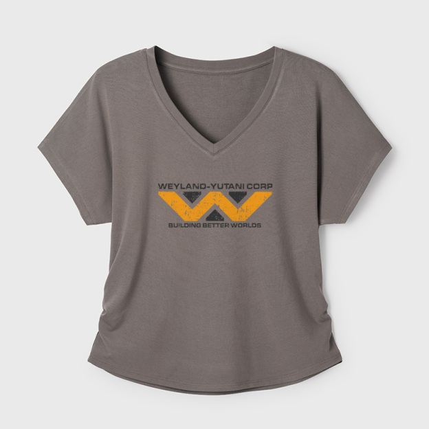 Weyland Yutani Corp Geek Dolman Sleeve V-Neck Shirt