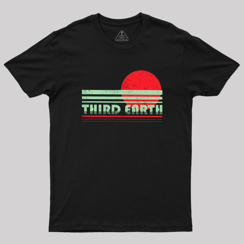 Third Earth Retro Fantasy Sunset Geek T-Shirt
