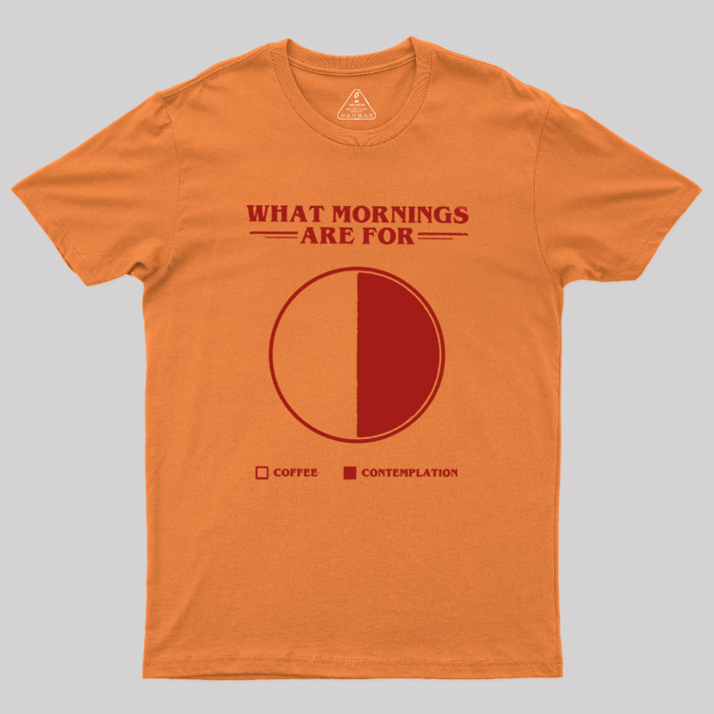 Coffee Contemplation Pie Chart Geek T-Shirt