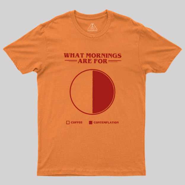 Coffee Contemplation Pie Chart Geek T-Shirt