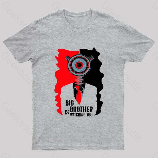 Big Brother Is Watching You Nerd T-Shirt Grey / S