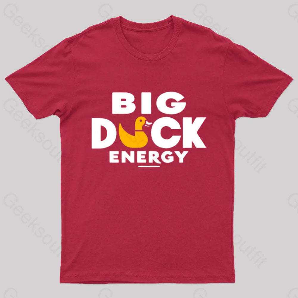 Big Duck Energy Nerd T-Shirt Red / S