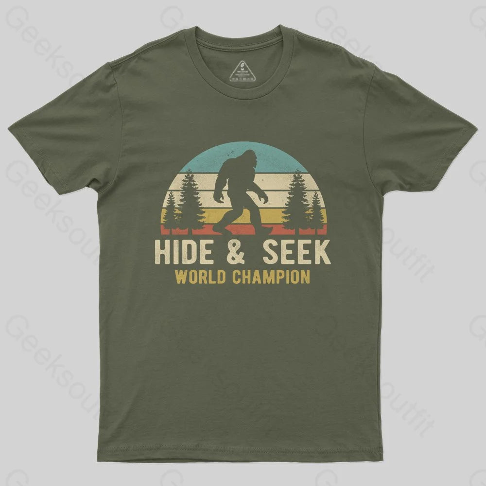 Bigfoot - Hide And Seek World Champion T-Shirt - Geeksoutfit