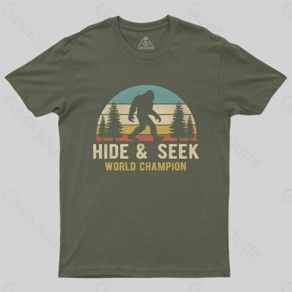 Bigfoot - Hide And Seek World Champion T-Shirt - Geeksoutfit