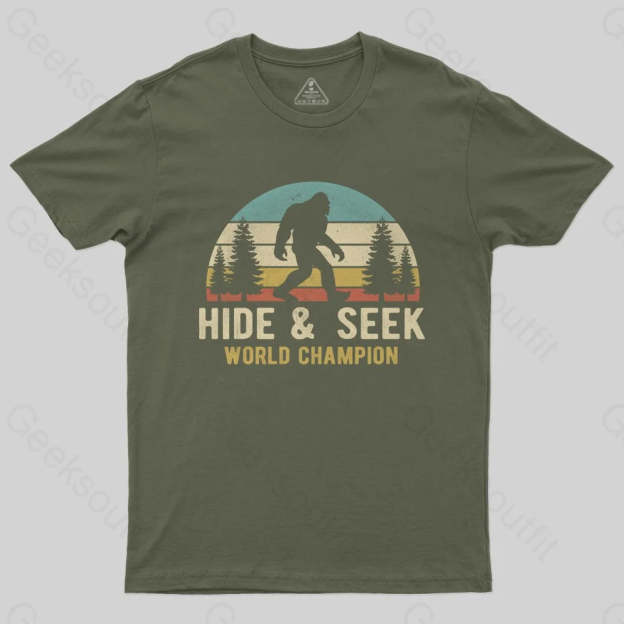 Bigfoot - Hide And Seek World Champion T-Shirt - Geeksoutfit