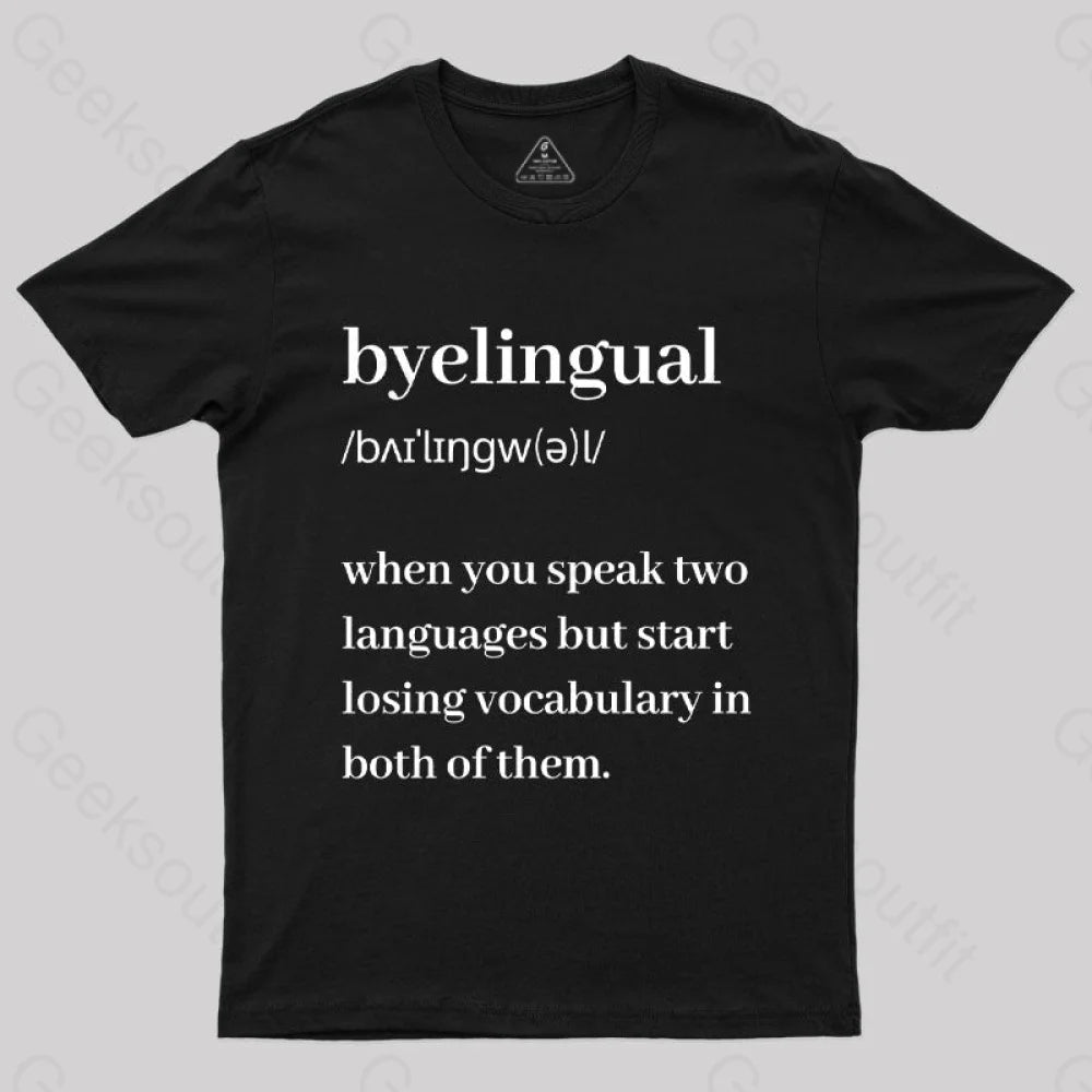 Bilingual Definition Geek T-Shirt Black / S