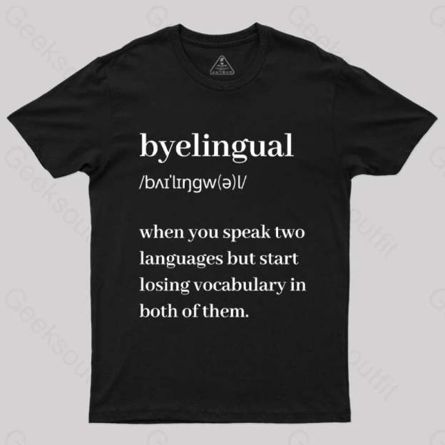 Bilingual Definition Geek T-Shirt Black / S