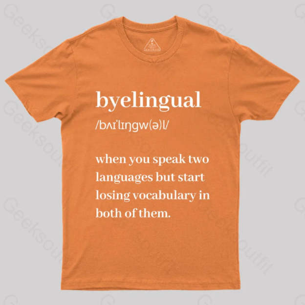 Bilingual Definition Geek T-Shirt Orange / S