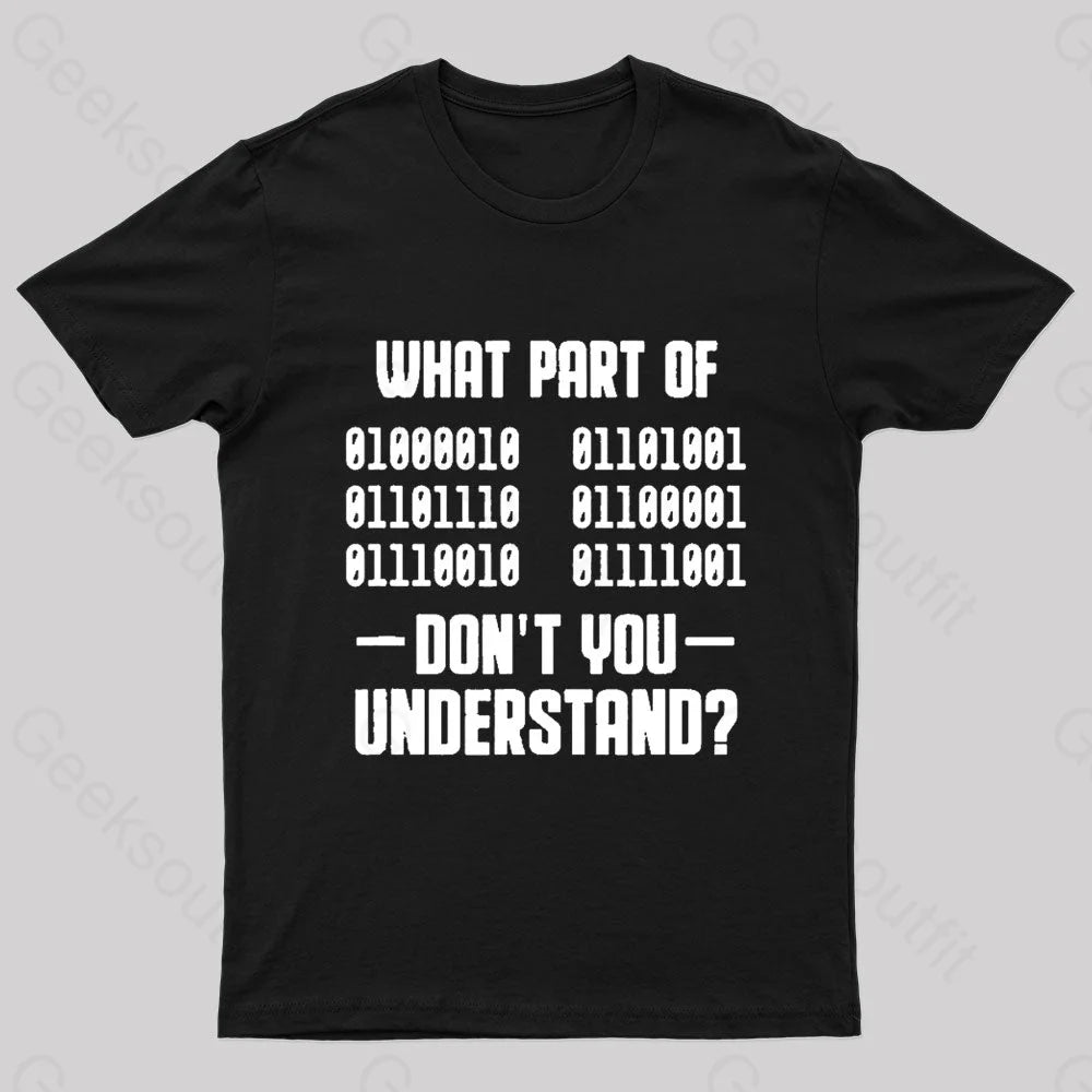 Binaer Code Computer Science Geek T-Shirt Black / S