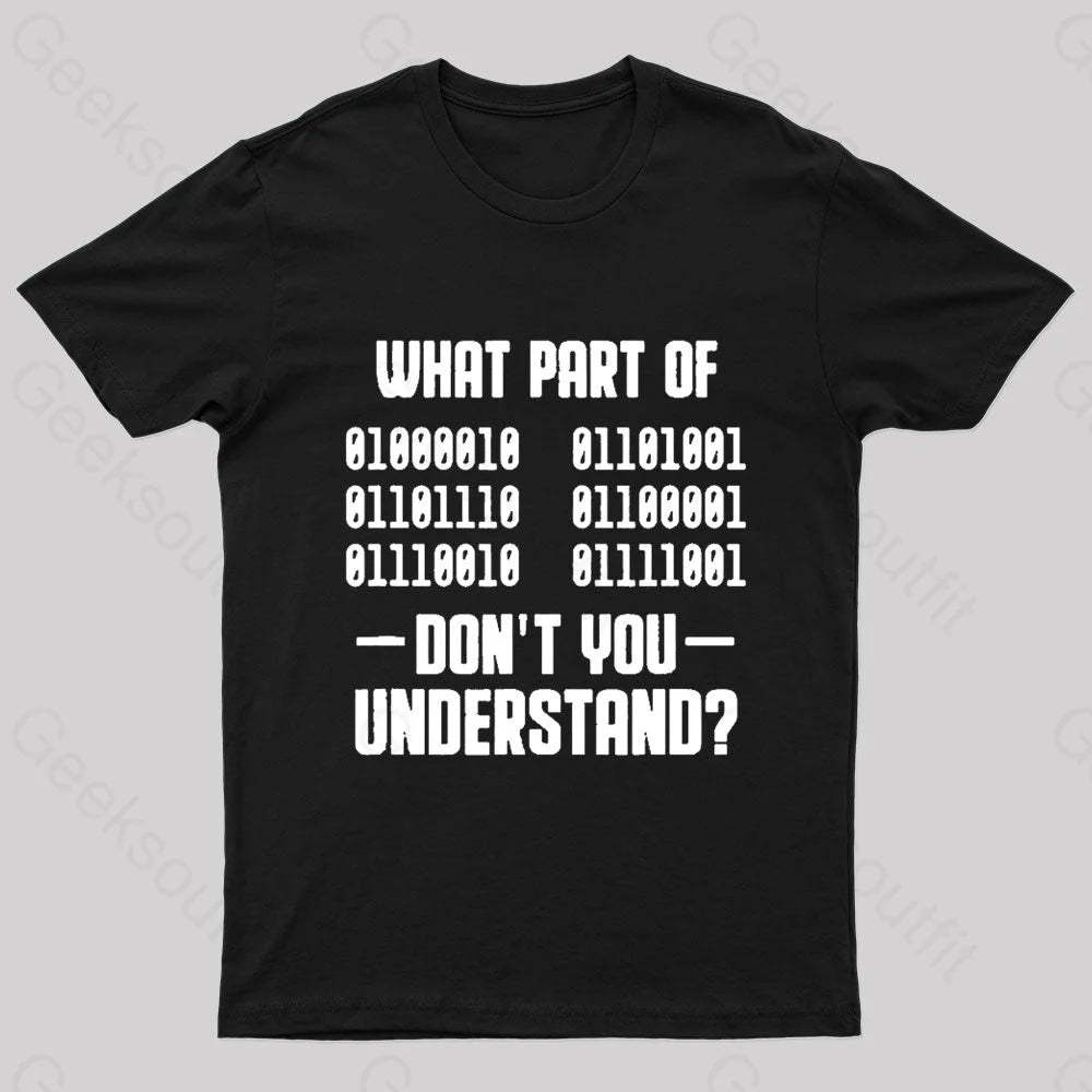 Binaer Code Computer Science Geek T-Shirt Black / S