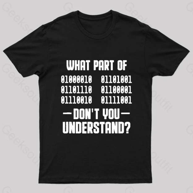 Binaer Code Computer Science Geek T-Shirt Black / S