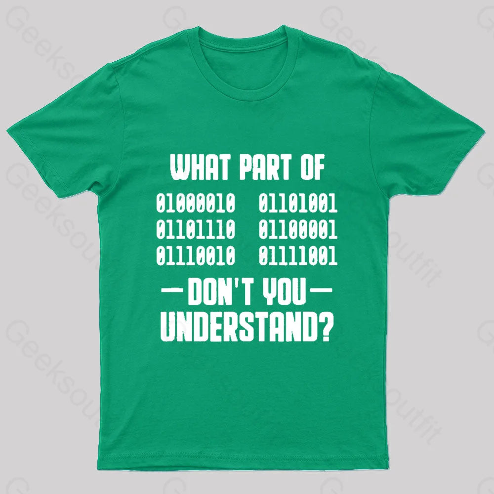 Binaer Code Computer Science Geek T-Shirt Green / S