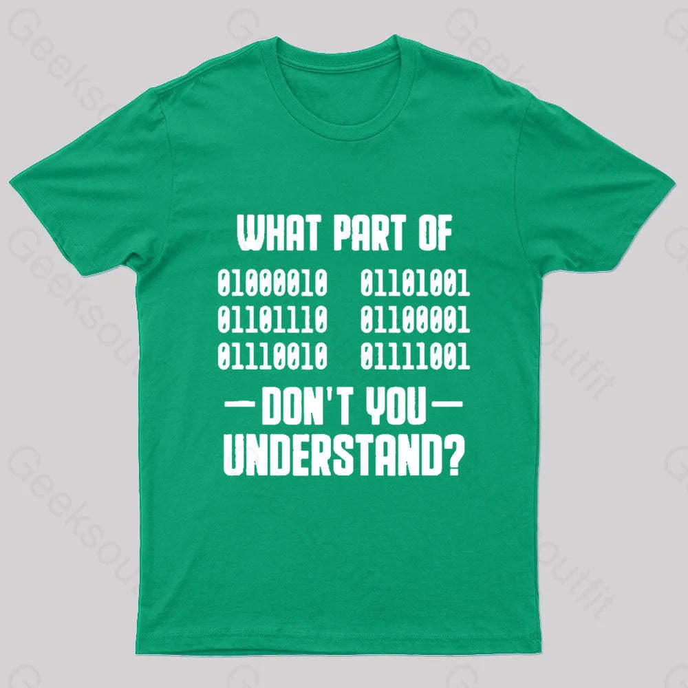 Binaer Code Computer Science Geek T-Shirt Green / S