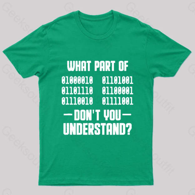 Binaer Code Computer Science Geek T-Shirt Green / S