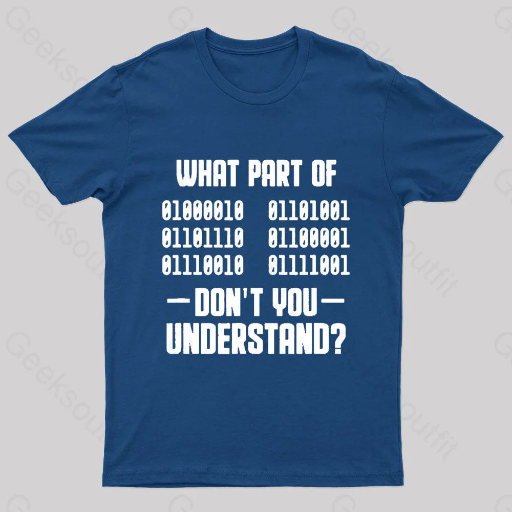 Binaer Code Computer Science Geek T-Shirt Navy / S