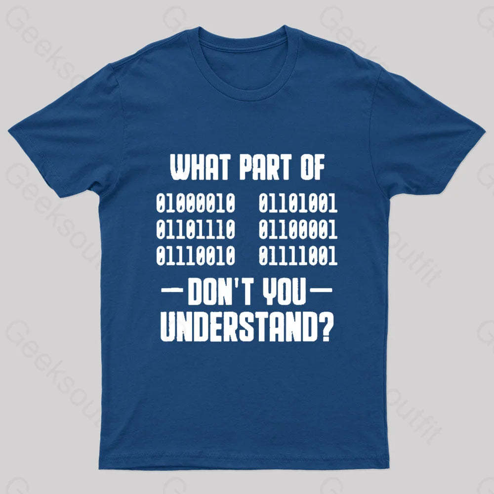 Binaer Code Computer Science Geek T-Shirt Navy / S