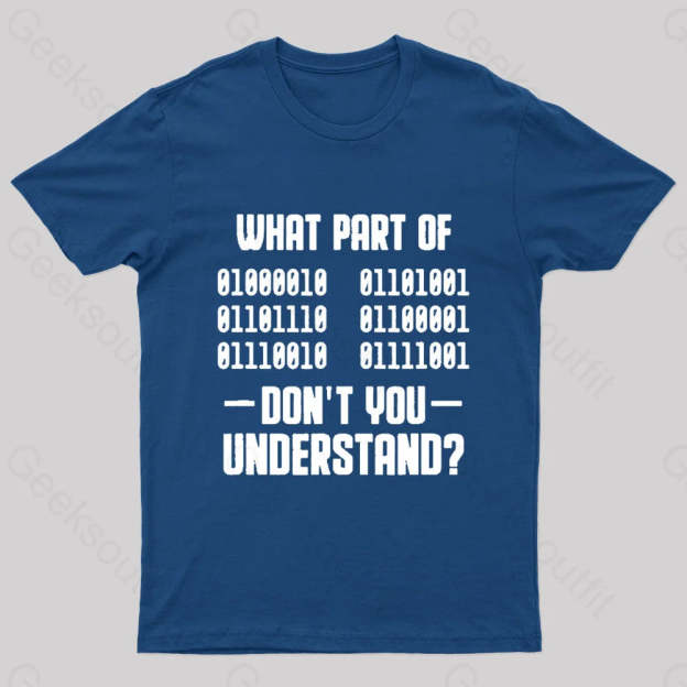 Binaer Code Computer Science Geek T-Shirt Navy / S