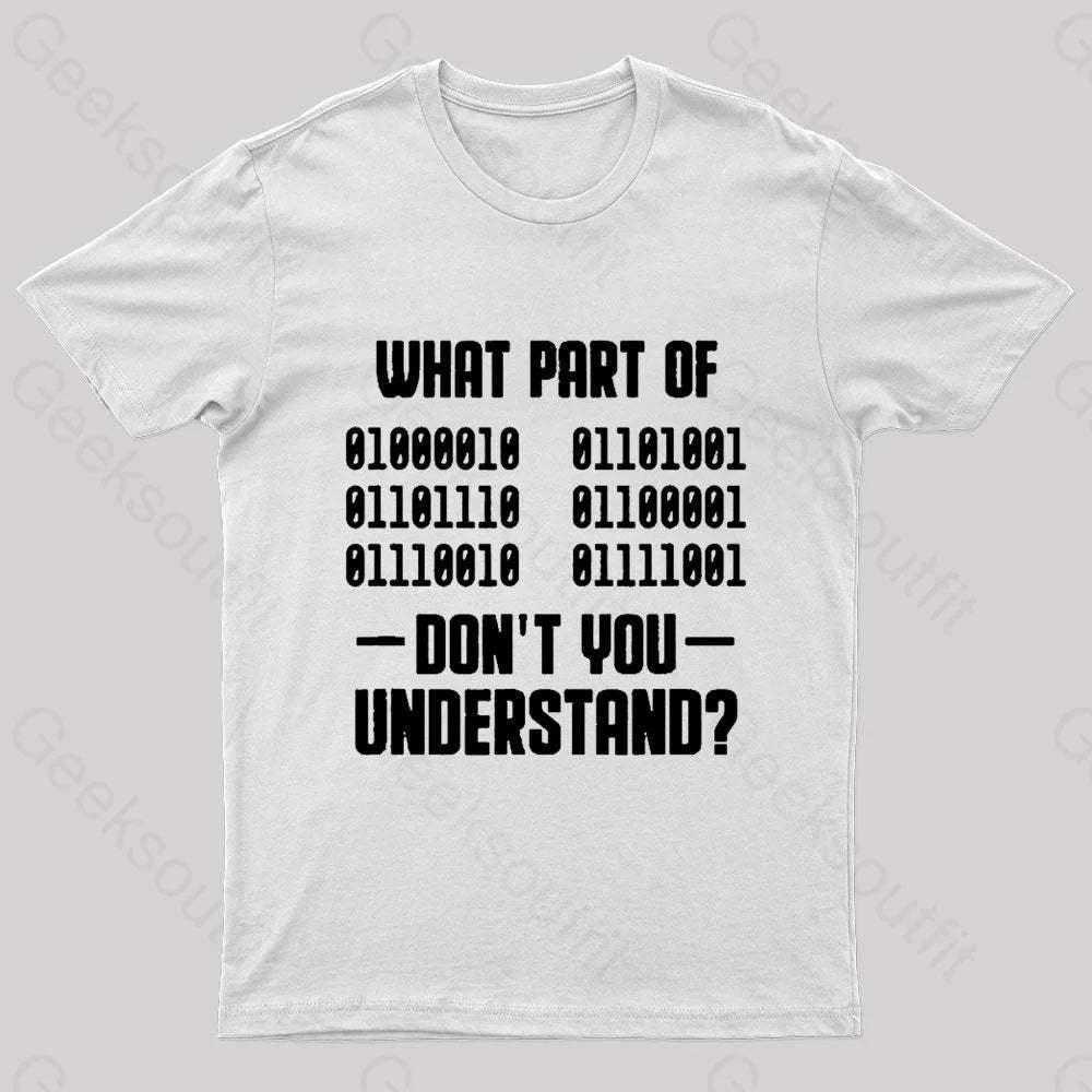 Binaer Code Computer Science Geek T-Shirt White / S