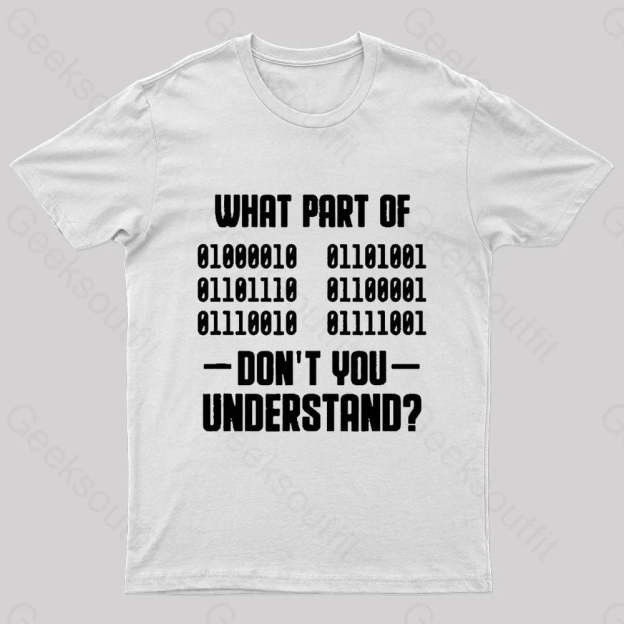 Binaer Code Computer Science Geek T-Shirt White / S