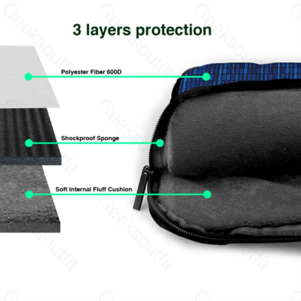 Binary Computer 1S And 0S Blue Laptop Bag