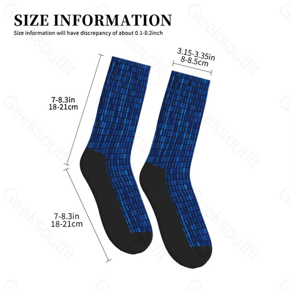 Binary Computer 1S And 0S Men’s Socks