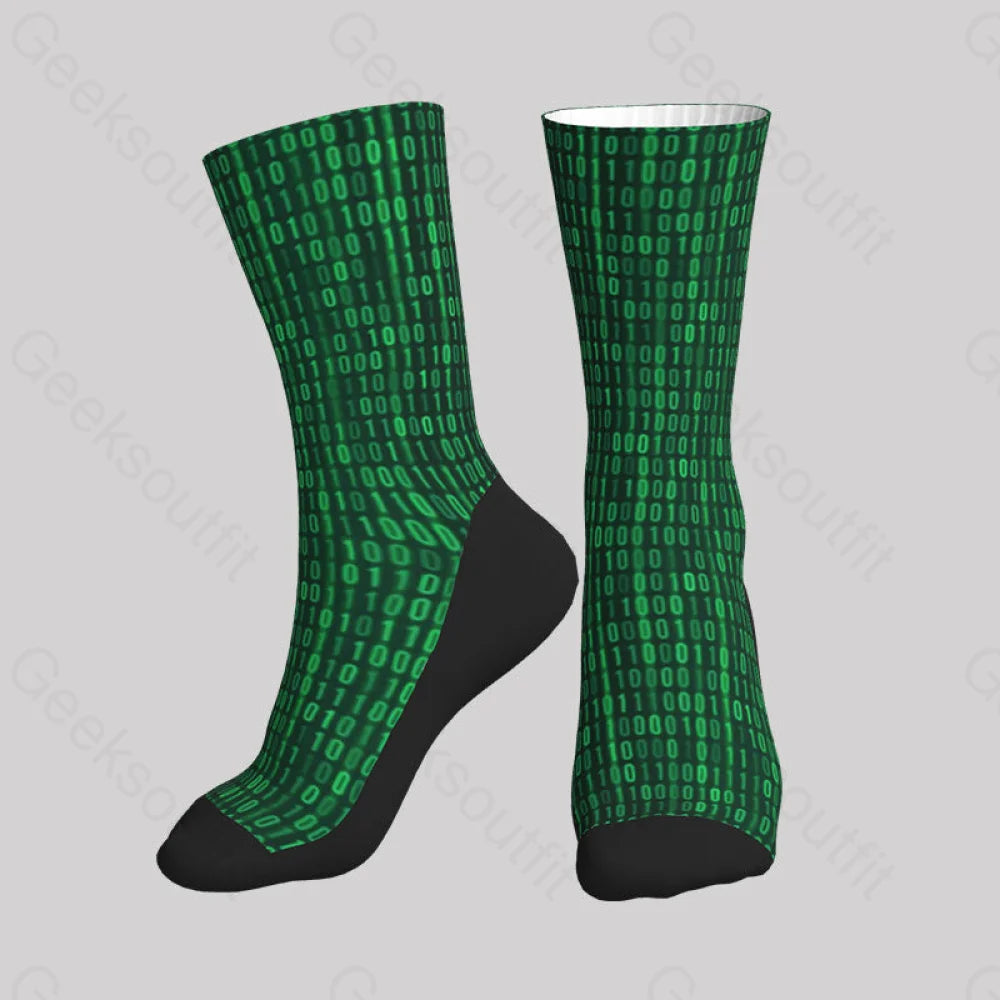 Binary Computer 1S And 0S Men’s Socks