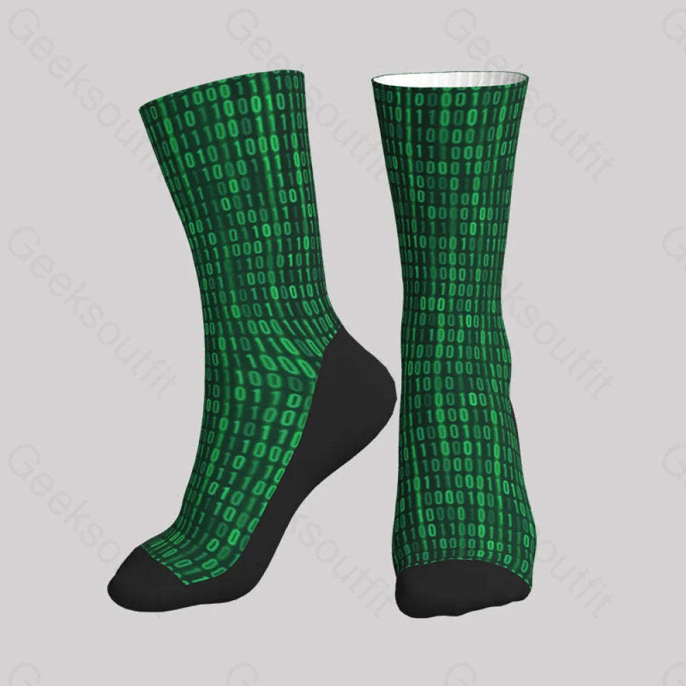Binary Computer 1S And 0S Men’s Socks