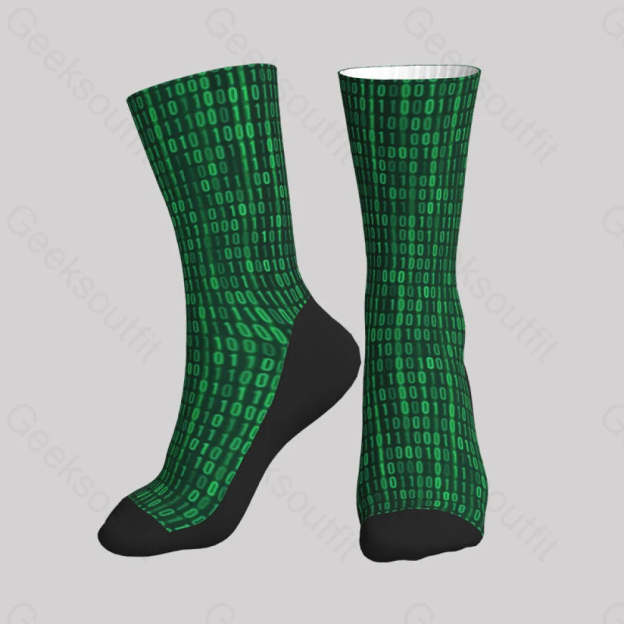 Binary Computer 1S And 0S Men’s Socks