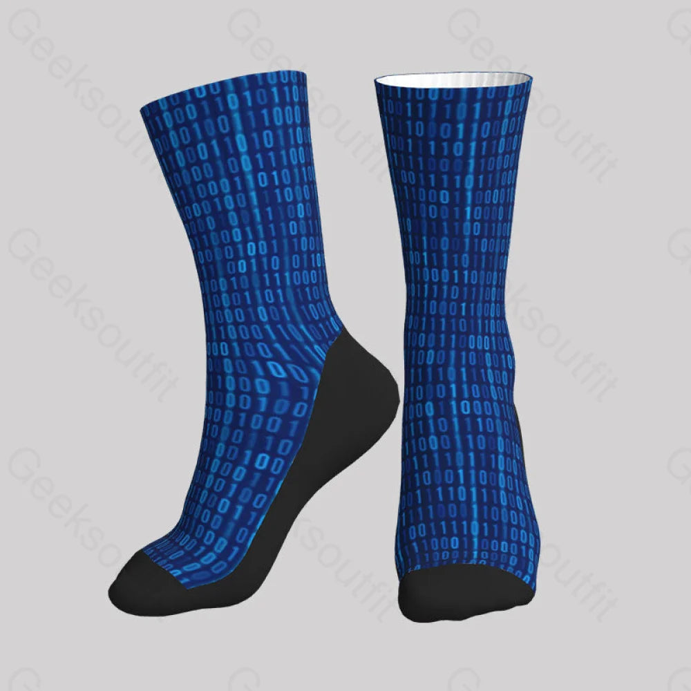 Binary Computer 1S And 0S Men’s Socks
