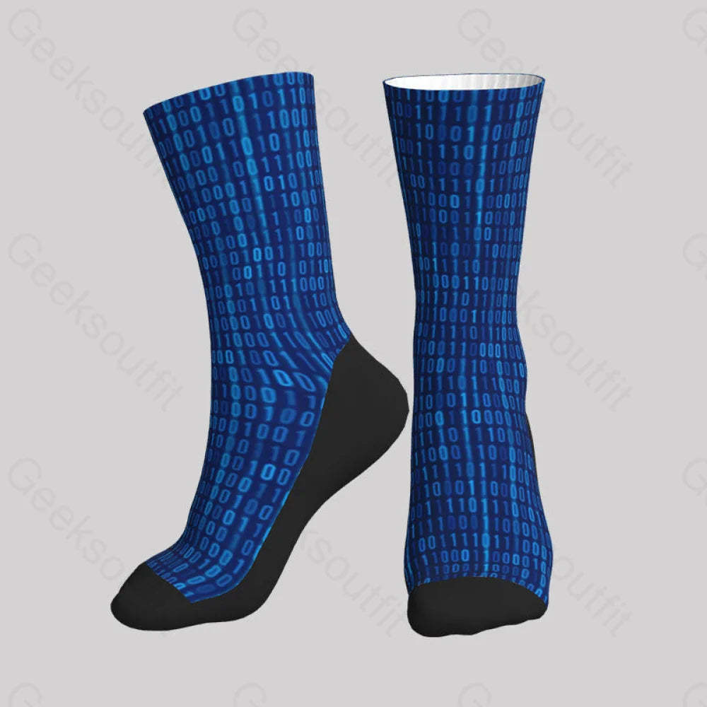 Binary Computer 1S And 0S Men’s Socks
