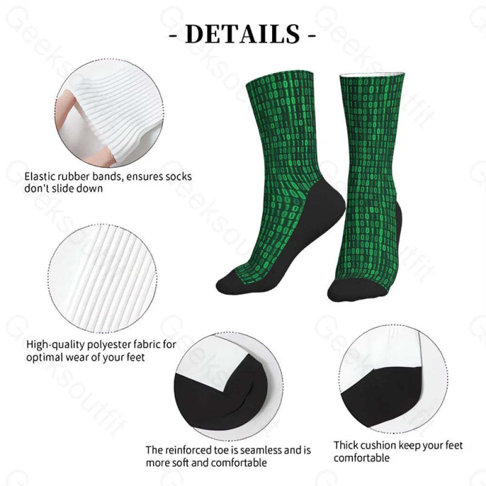 Binary Computer 1S And 0S Men’s Socks