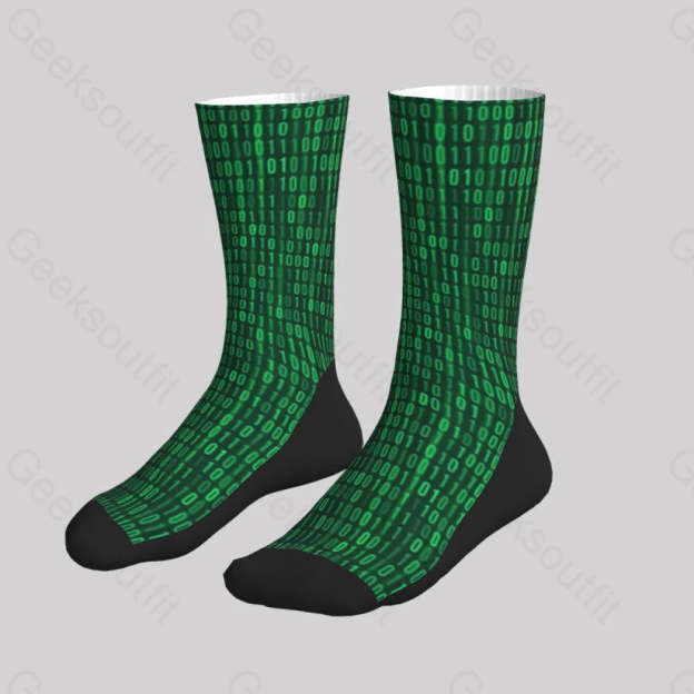 Binary Computer 1S And 0S Men’s Socks Sks042