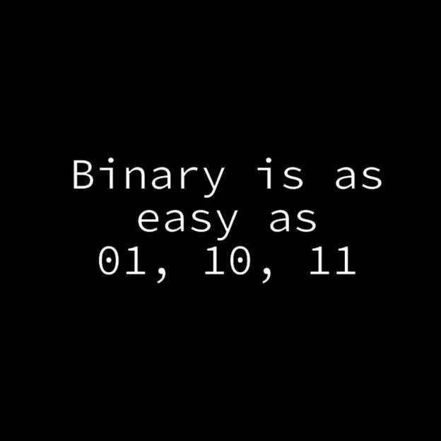 Binary Is As Easy 01 10 11 Geek T-Shirt
