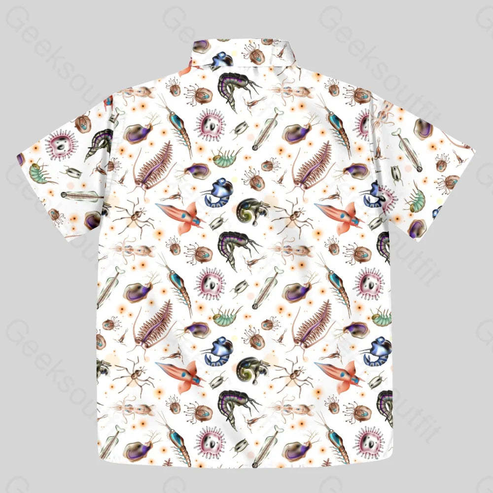 Biological Cell Button Up Pocket Shirt - Geeksoutfit