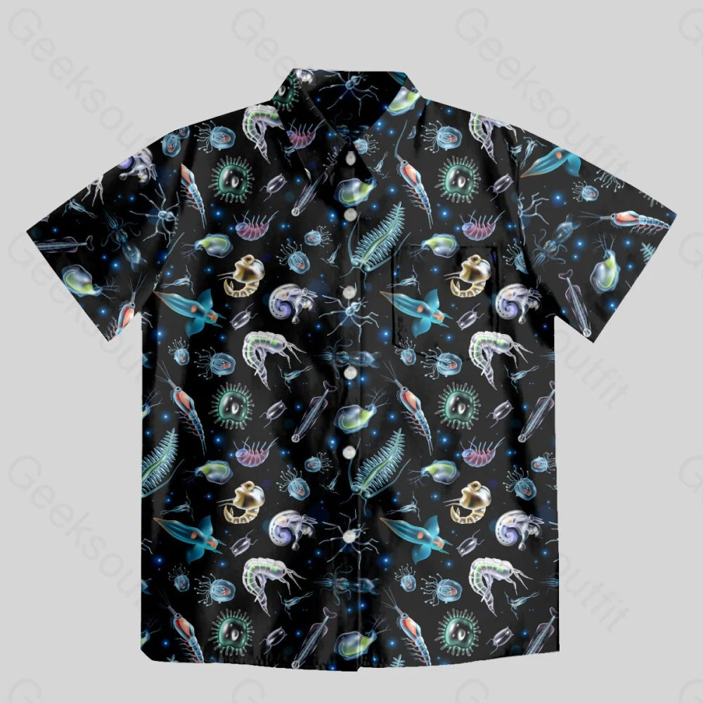 Biological Cell Button Up Pocket Shirt - Geeksoutfit