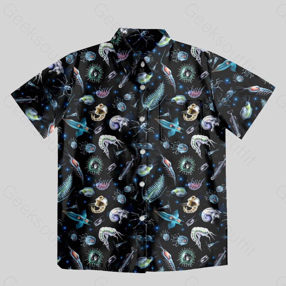 Biological Cell Button Up Pocket Shirt - Geeksoutfit