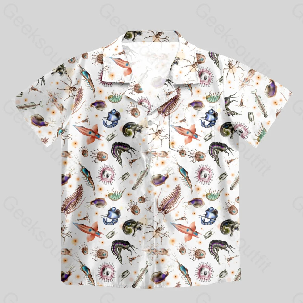 Biological Cell Button Up Pocket Shirt - Geeksoutfit
