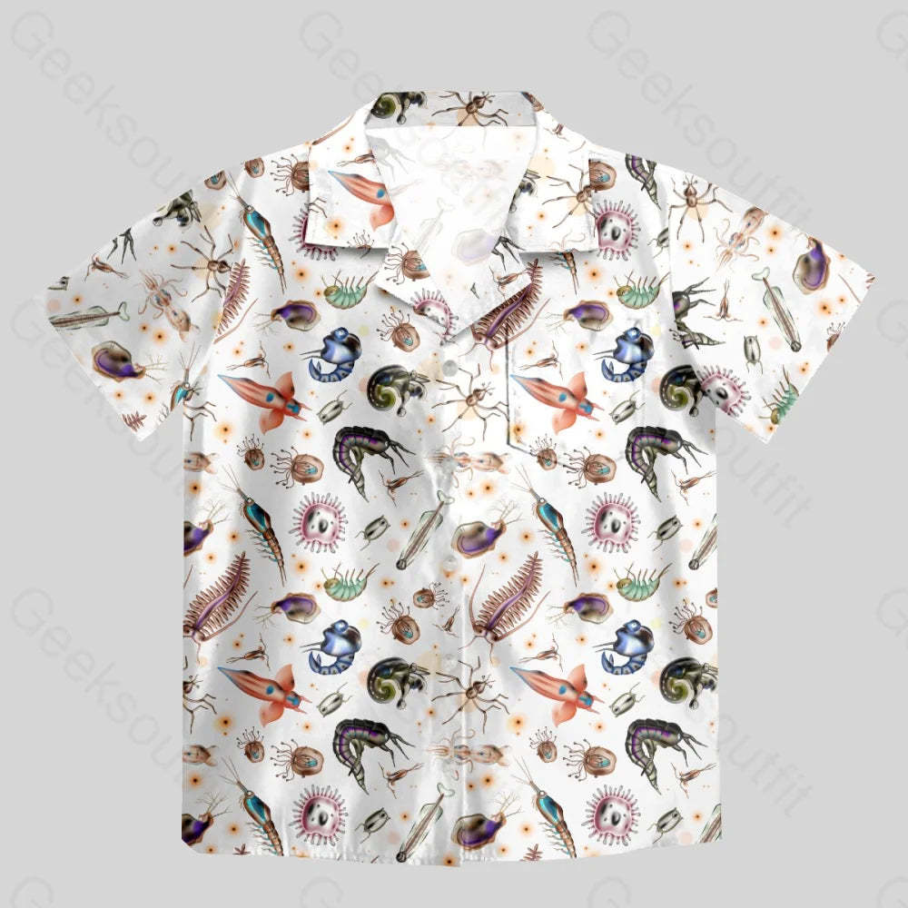Biological Cell Button Up Pocket Shirt - Geeksoutfit