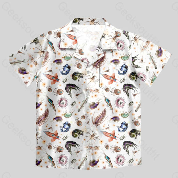 Biological Cell Button Up Pocket Shirt - Geeksoutfit