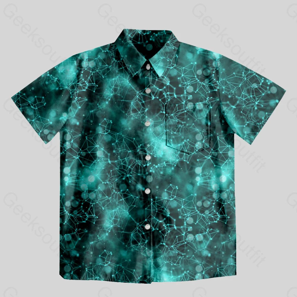 Biological DNA Moleculee Button Up Pocket Shirt - Geeksoutfit