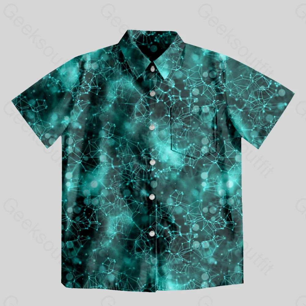 Biological DNA Moleculee Button Up Pocket Shirt - Geeksoutfit