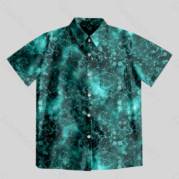 Biological DNA Moleculee Button Up Pocket Shirt - Geeksoutfit