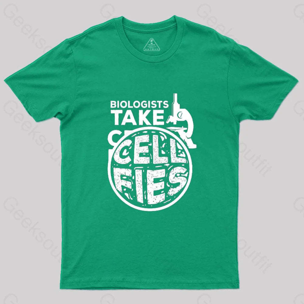 Biologists Take Cell Fies T-Shirt Green / S