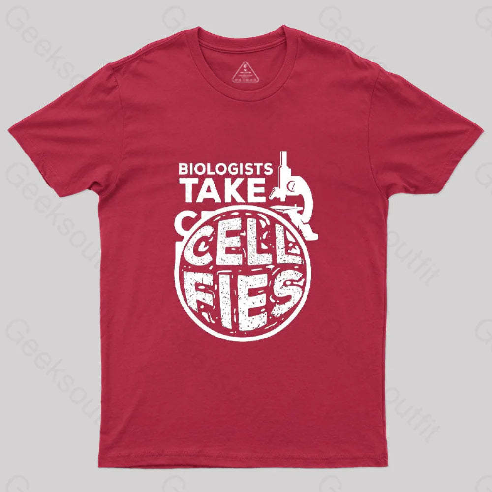 Biologists Take Cell Fies T-Shirt Red / S