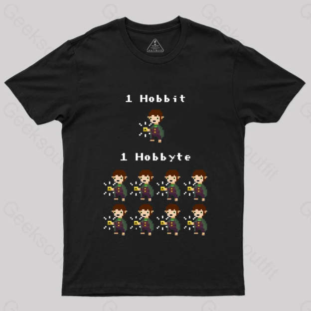 Bit Byte Geek T-Shirt Black / S