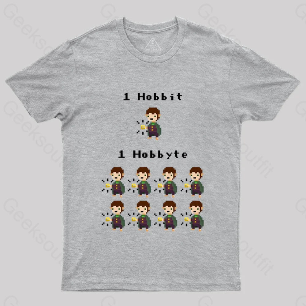 Bit Byte Geek T-Shirt Grey / S